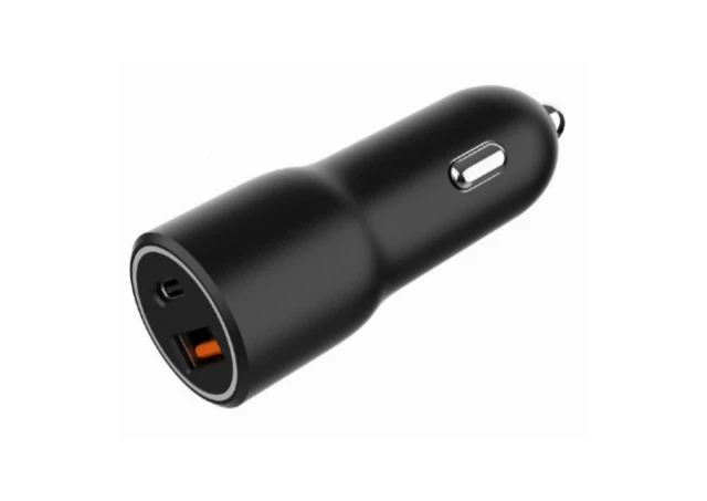 Gembird TA-UC-AC2PDQC38-CAR-01 2-port USB car fast charger Type-C PD 38W, Crna