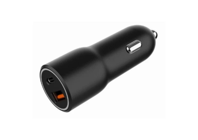 Gembird TA-UC-AC2PDQC38-CAR-01 2-port USB car fast charger Type-C PD 38W, Crna