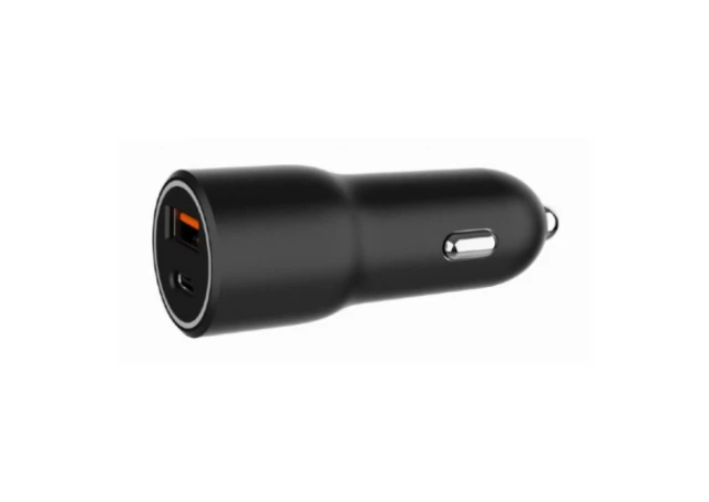 Gembird TA-UC-AC2PDQC38-CAR-01 2-port USB car fast charger Type-C PD 38W, Crna