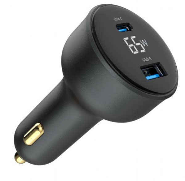 Gembird TA-UC-AC2PD65LCD-CAR-01 USB Punjac za auto 2-port