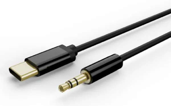 Gembird CCA-CM3.5M-1.5M USB-C kabal na stereo 3.5 mm AUX 1.5 m, Crni