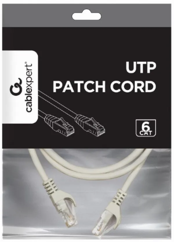 Gembird PP6U-CU-1M Mrežni kabl CAT6 Bakarni 1m Sivi