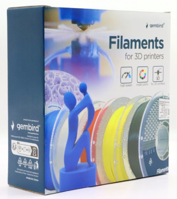 Gembird 3DP-PLA1.75HY-01-Y Filament velike brzine za 3D štampač, Žuti