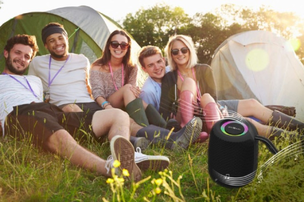 Gembird SPK-BT-LED-05-BK Bežični zvučnik RGB LED TWS speaker 8W BT FM USB Handsfree, Crni