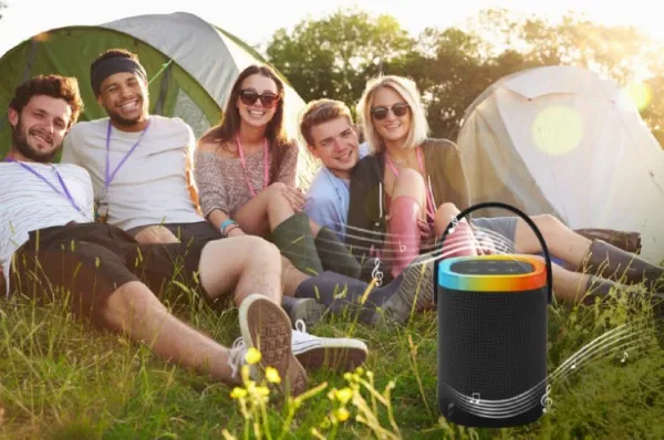Gembird SPK-BT-LED-06 Zvučnik Portable Bluetooth LED 10W BT FM USB Handsfree, Crni