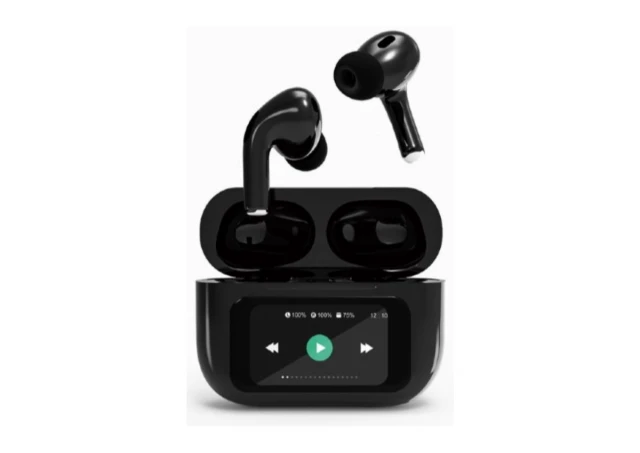 Gembird TWS-LCD-ANC-01-BK Slušalice Bluetooth V5.1 TWS LCD display Active Noise Cancelling, Crne