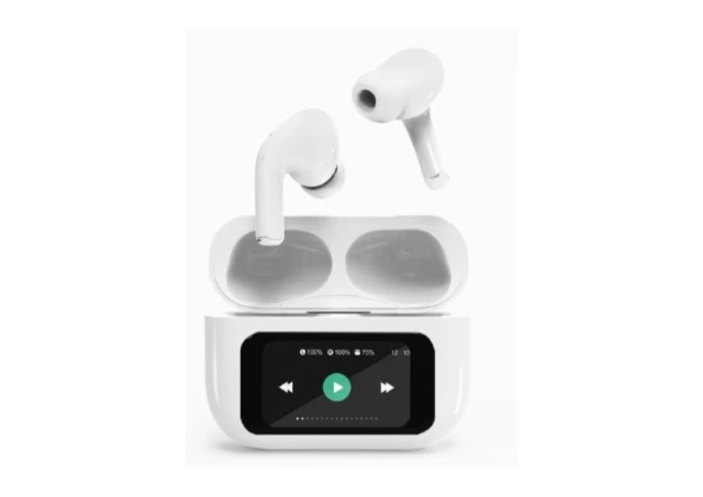 Gembird TWS-LCD-ANC-01-W Slušalice TWS LCD display Bluetooth V5.1 Active Noise Cancelling, Bele