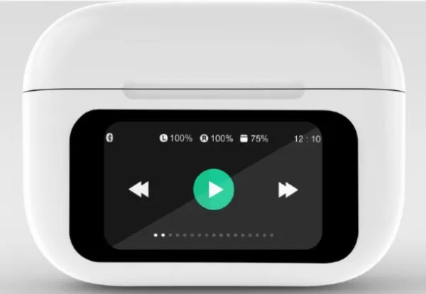 Gembird TWS-LCD-ANC-01-W Slušalice TWS LCD display Bluetooth V5.1 Active Noise Cancelling, Bele