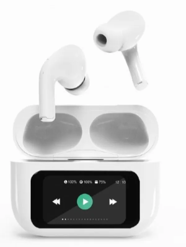 Gembird TWS-LCD-ANC-01-W Slušalice TWS LCD display Bluetooth V5.1 Active Noise Cancelling, Bele