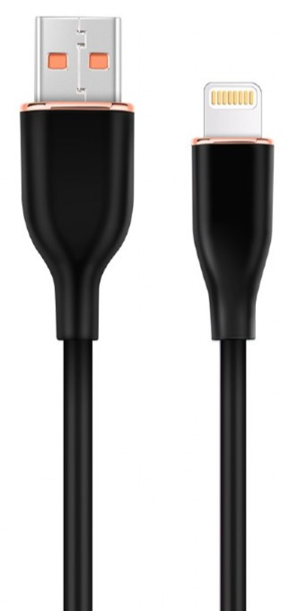 Gembird CC-USB2S-AM8PM-1.5M-BK Premium silikonski 8-pin kabl za punjenje i prenos podataka 1.5 m, Crni