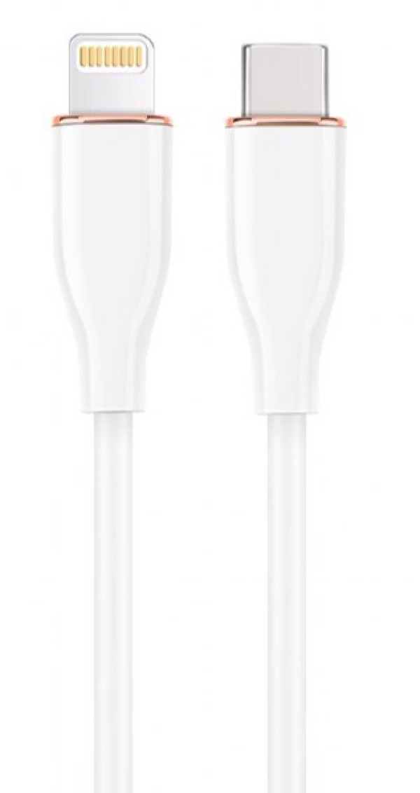 Gembird CC-USB2S-CM8PM-1.5M-W Premium silikonski 8-pin kabl za punjenje i prenos podataka 1.5 m, Beli