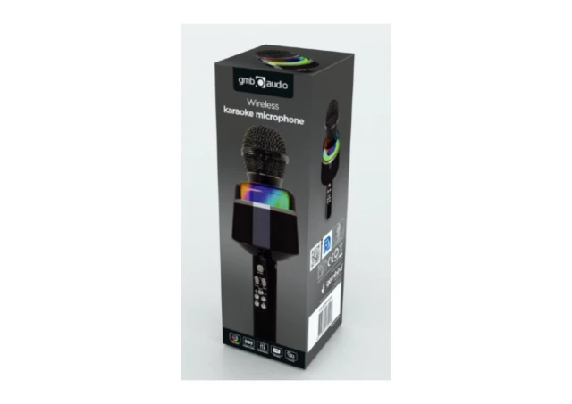 Gembird MICBT-01-BK Bežični mikrofon sa zvučnikom LED, Crni