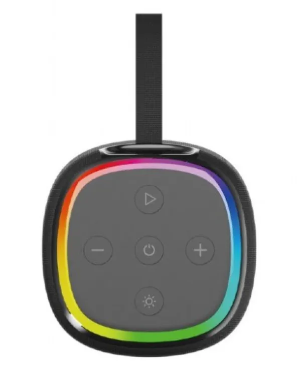 Gembird SPK-BT-LED-08L Zvučnik Portable Bluetooth LED 10W BT FM USB Handsfree, Crni