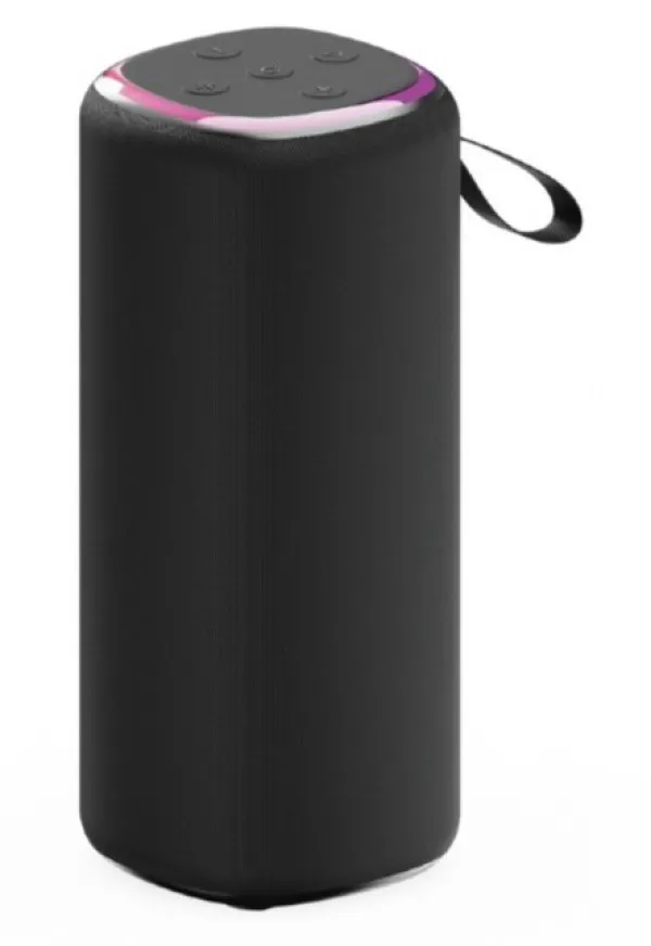 Gembird SPK-BT-LED-08L Zvučnik Portable Bluetooth LED 10W BT FM USB Handsfree, Crni