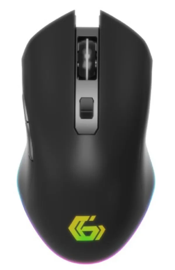 Gembird MUSGW-6BL-02 Gaming bežični miš Punjivi RGB 6 tastera Firebolt 129 mm, Crni