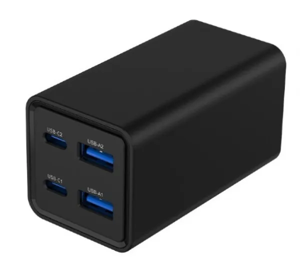 Gembird TA-UC-2A2C-PD65-01-BK Punjač 4-port 65W GaN USB PowerDelivery Brzi, Crni