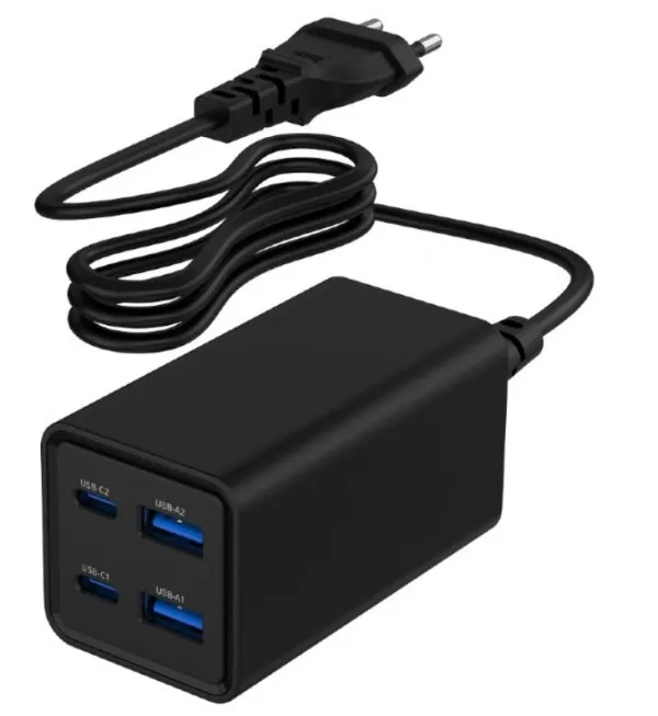 Gembird TA-UC-2A2C-PD65-01-BK Punjač 4-port 65W GaN USB PowerDelivery Brzi, Crni