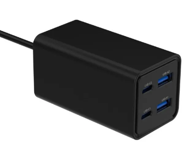 Gembird TA-UC-2A2C-PD65-01-BK Punjač 4-port 65W GaN USB PowerDelivery Brzi, Crni