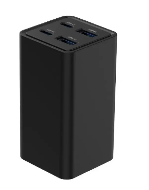 Gembird TA-UC-2A2C-PD65-01-BK Punjač 4-port 65W GaN USB PowerDelivery Brzi, Crni
