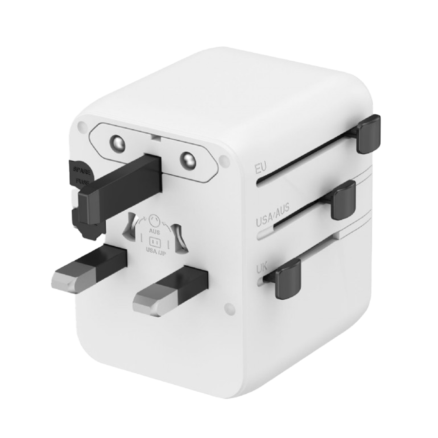 Gembird TPA-1A2C20-01-W univerzalni adapter za napaјanje za sve zemlje USB + Type-C punjač 20W, Beli