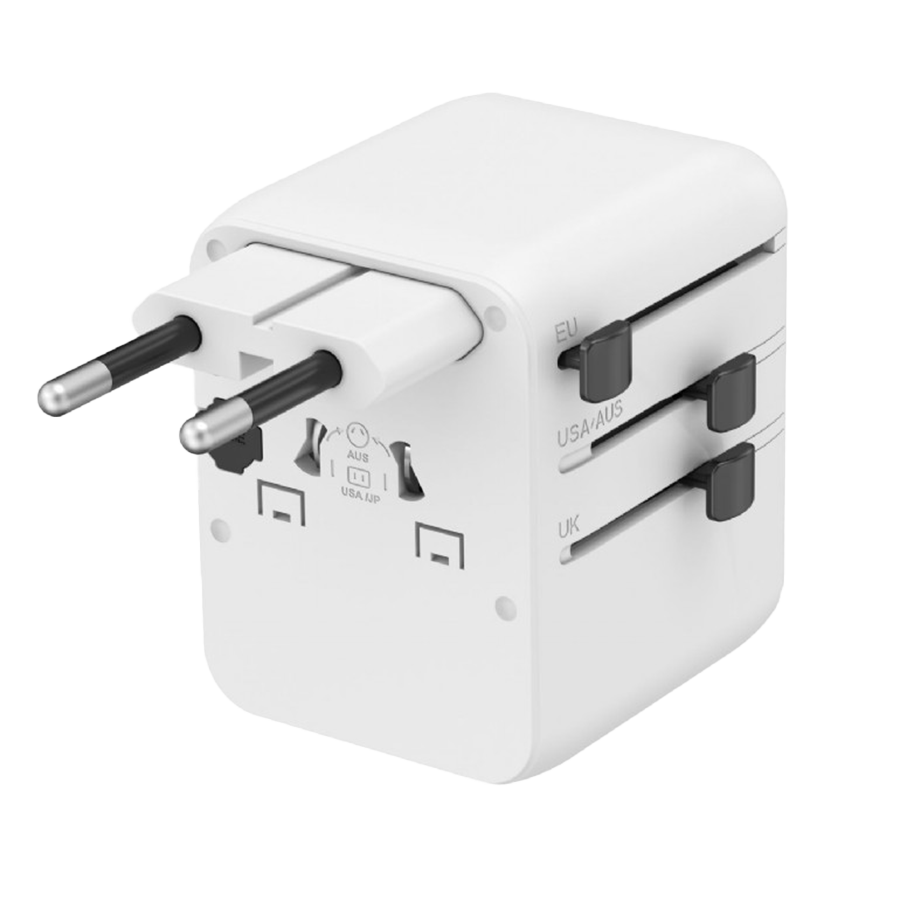 Gembird TPA-1A2C20-01-W univerzalni adapter za napaјanje za sve zemlje USB + Type-C punjač 20W, Beli