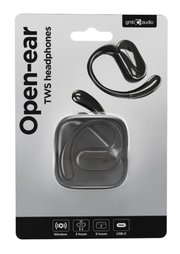 Gembird OWS-01-BK Bežične slušalice Bluetooth 5 Open-Ear TWS, Crne