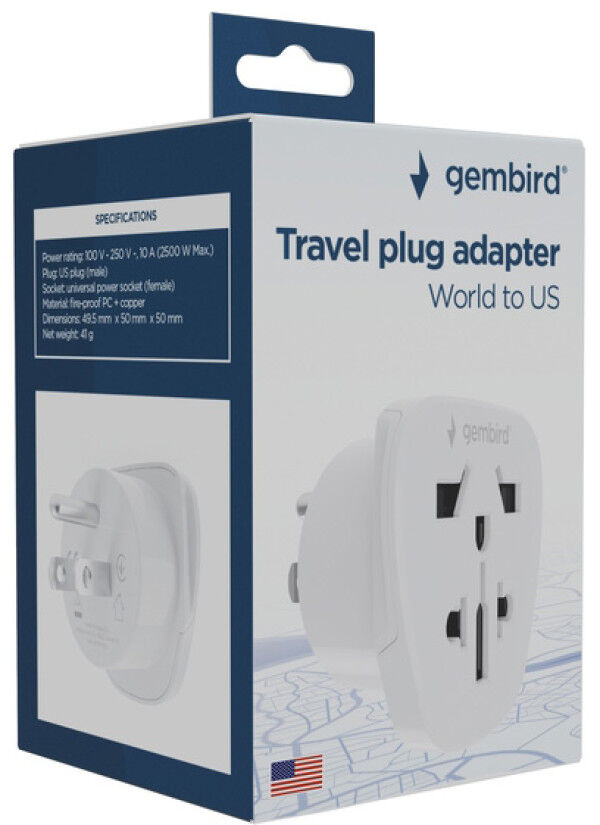 Gembird A-AC-USMINTF Putni adapter Gembird US suko 10A