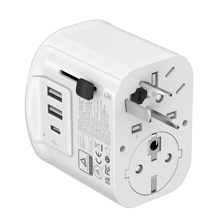 Gembird TPA-EU2A1C15-01-W univerzalni adapter za napaјanje za sve zemlje USB + Type-C punjač 20W, Beli