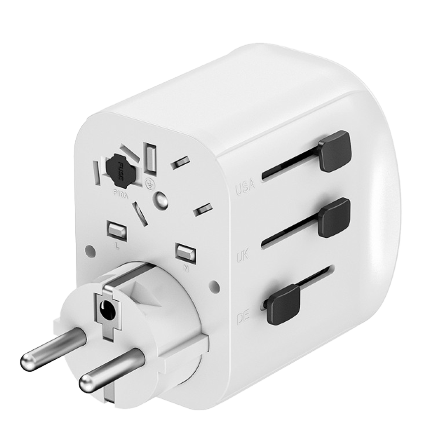 Gembird TPA-EU2A1C15-01-W univerzalni adapter za napaјanje za sve zemlje USB + Type-C punjač 20W, Beli