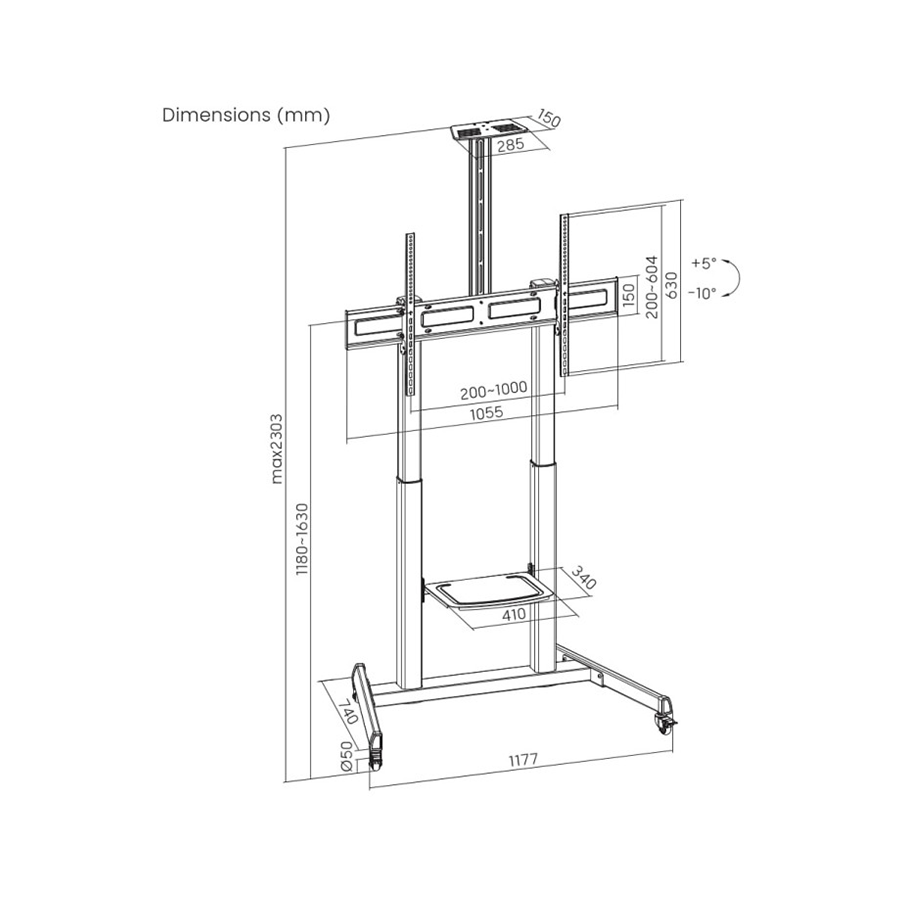Gembird TVS-100T-03 TV nosač 60"-100