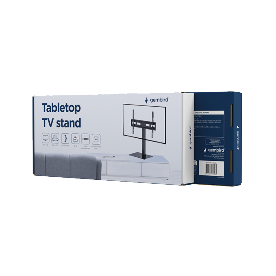 Gembird TVS-D75S-01 TV postolje 37"-75", Crno
