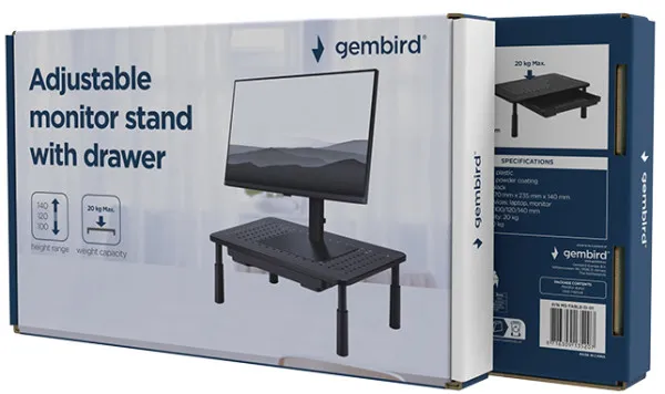 Gembird MS-TABLE-D-01 Postolje za monitor sa fiokom 370x235x140mm