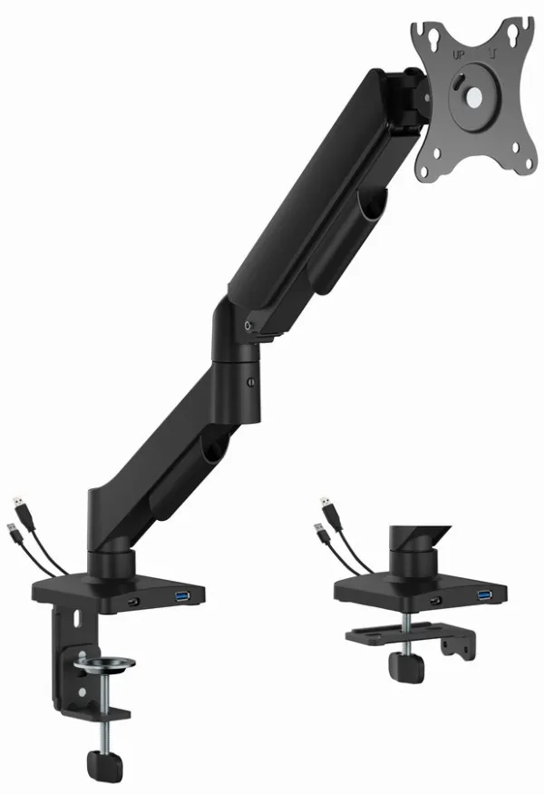 Gembird MA-DA1U-01 Nosač za monitor stoni USB port tilt 17-32" nosivost 9kg