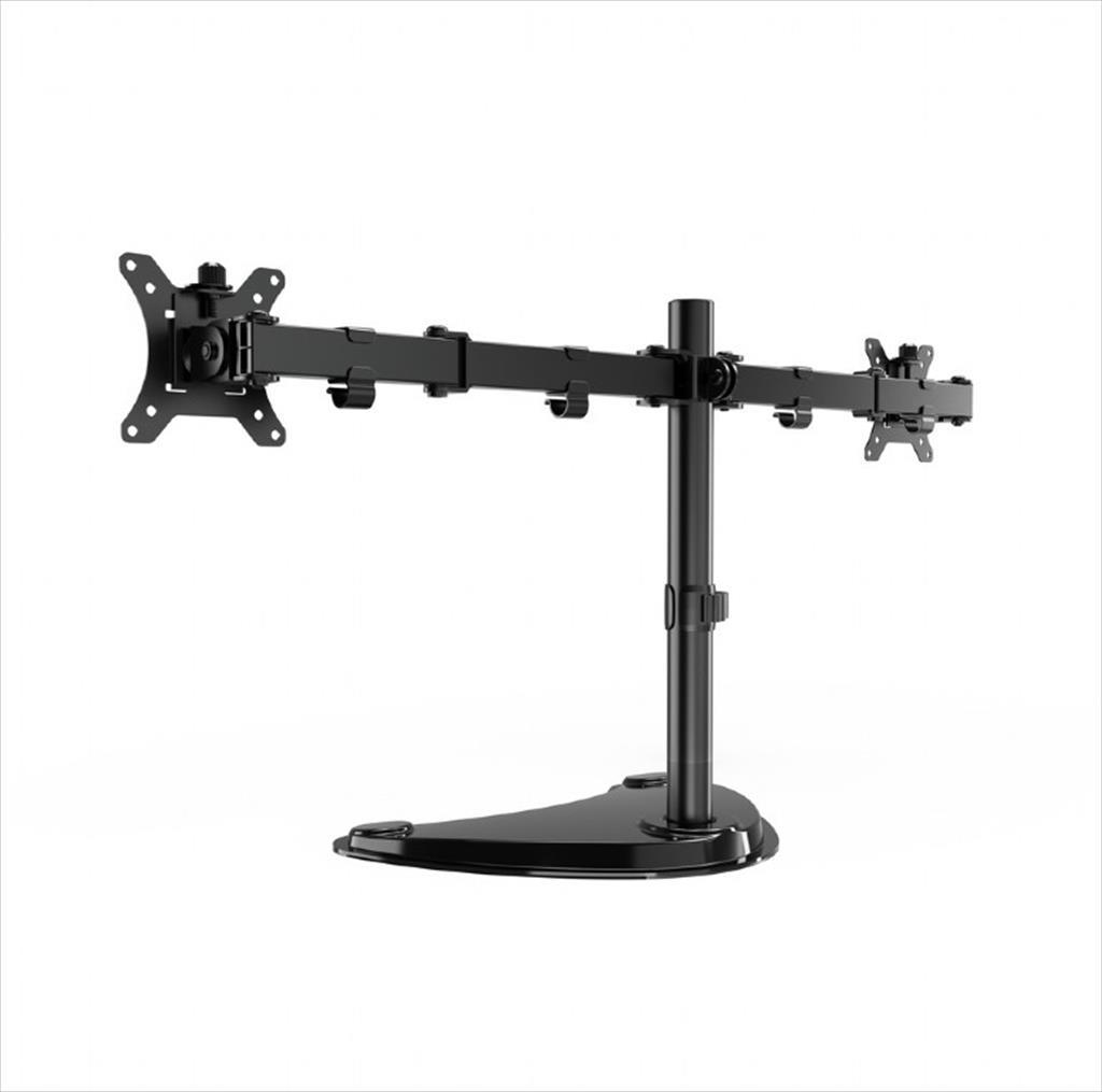 Gembird MS-D2ST-02 nosač za dva monitora 13-32 inča VESA 75/100 nagibni okretni