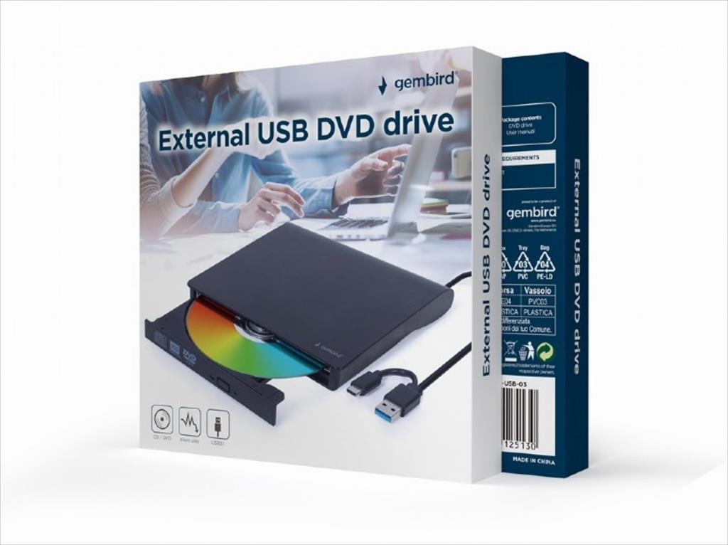 Gembird DVD-USB-031 eksterni DVD pisač, Crni