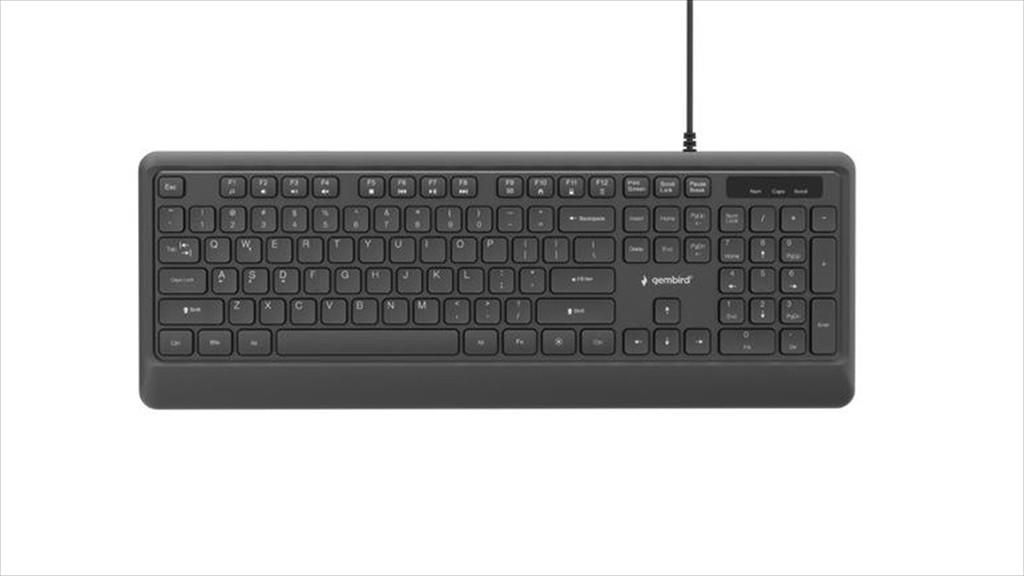 Gembird KB-UML-04 žičana tastatura SLIM sa LED pozadinskim osvetljenjem, Crna