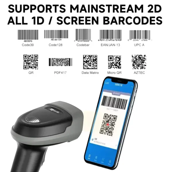 GMB POS-BS1100R Bar-kod skener 2D CMOS 2000 mAh Bluetooth / WiFi
