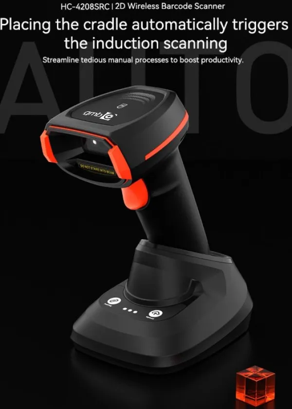 GMB POS-BS4208SRC Bar-kod skener 2D / OCR CMOS 1 MP 2000 mAh Bluetooth / WiFi Postolje