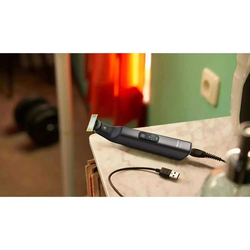 Philips QP6552/15 Trimer One Blade, Crni