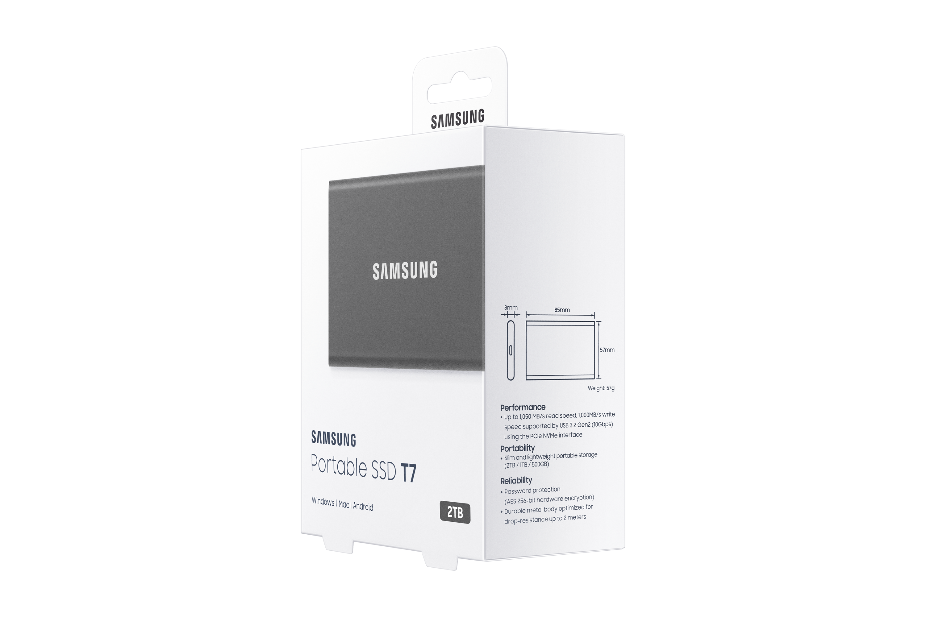 Samsung T7 Portable SSD 2000 GB