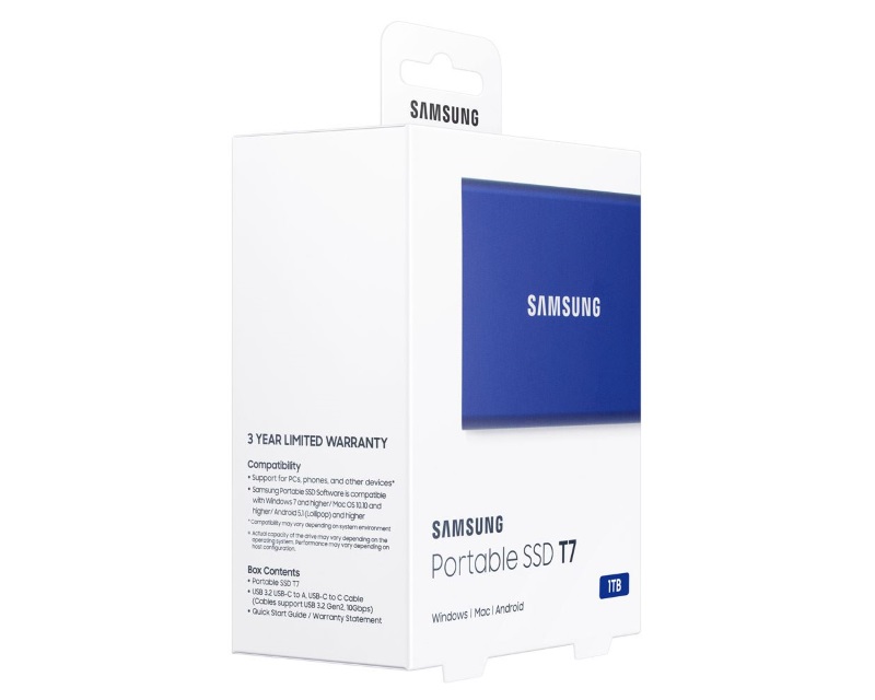 Samsung MU-PC1T0H Portable T7 Eksterni hard disk 1TB