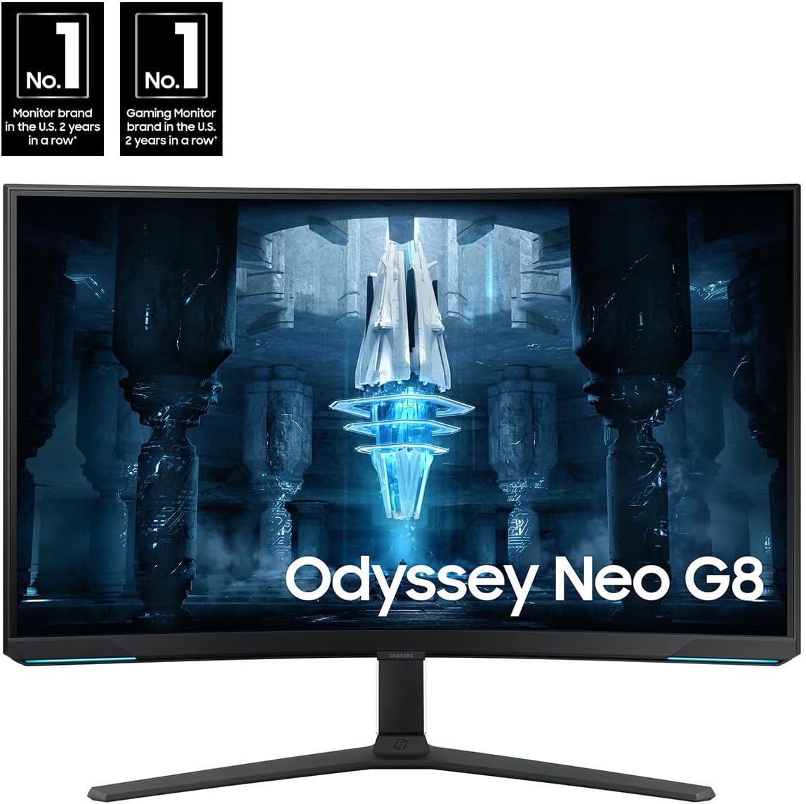 Samsung LS32BG850NPXEN Gaming monitor 31,5"/VA zakrivljen 3840x2160 240Hz 1ms GtG HDMIx2 DP USB pivot LS32BG850NPXEN, Crna