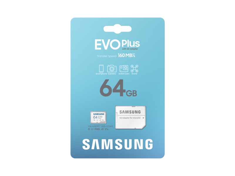 Samsung EVO PLUS MicroSD Card 64GB MB-MC64SA + Adapter