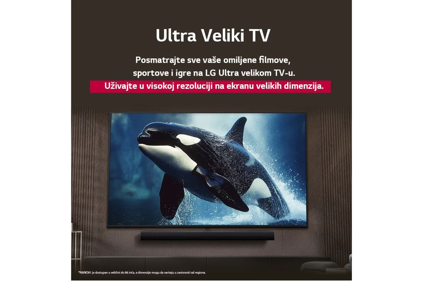 LG 65NANO81A3A Televizor 65" NanoCell 4K UHD webOS 25 Smart TV, Crni