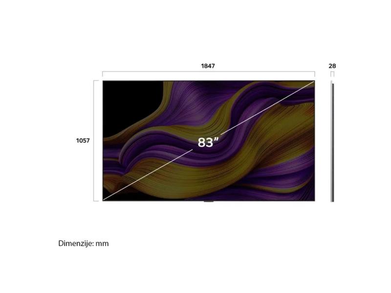 LG OLED83G51LW Televizor 83" OLED evo AI G5 4K UHD Smart TV 2025