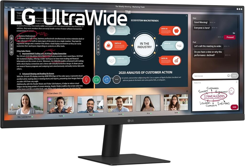 LG 29U511A-B Monitor 29" IPS UW-FHD 100 Hz Freesync, Crni