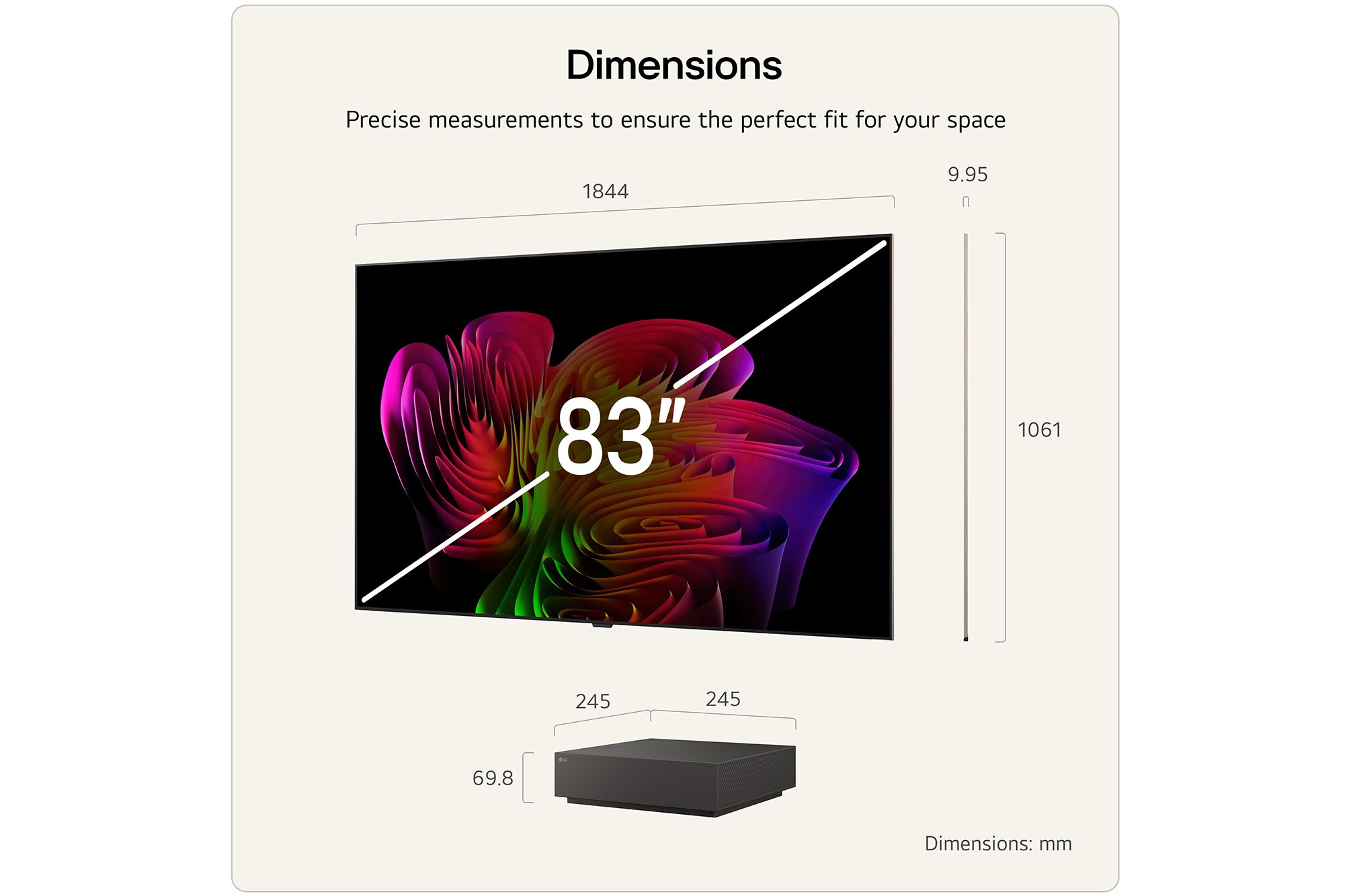 LG OLED83W69LA Televizor 83" OLED 4K Ultra HD Smart WebOS 26, Crni