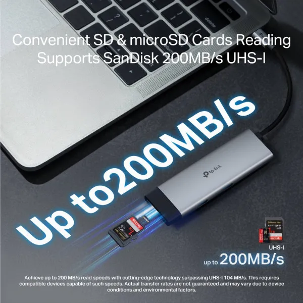 TP-LINK UH7020C Konektor USB-C HDMI/2xUSB 3.0/2xUSB-C/CR/PD 100W