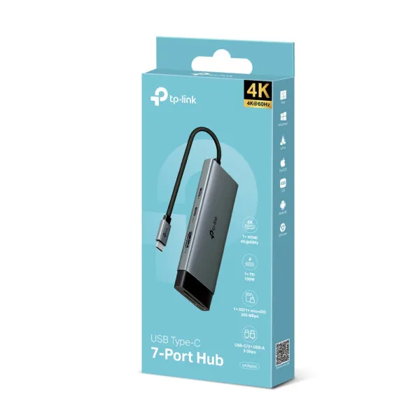 TP-LINK UH7020C Konektor USB-C HDMI/2xUSB 3.0/2xUSB-C/CR/PD 100W