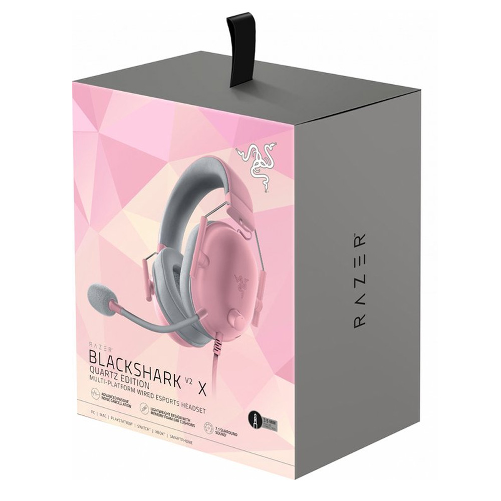 Razer BlackShark V2 X Gaming slušalice Wired, Roze